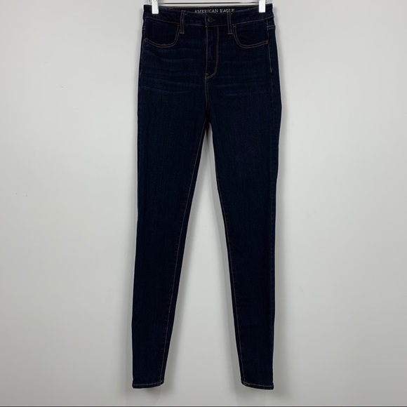 American Eagle Super Hi-Rise Jegging in Dark Wash - Picture 2 of 4
